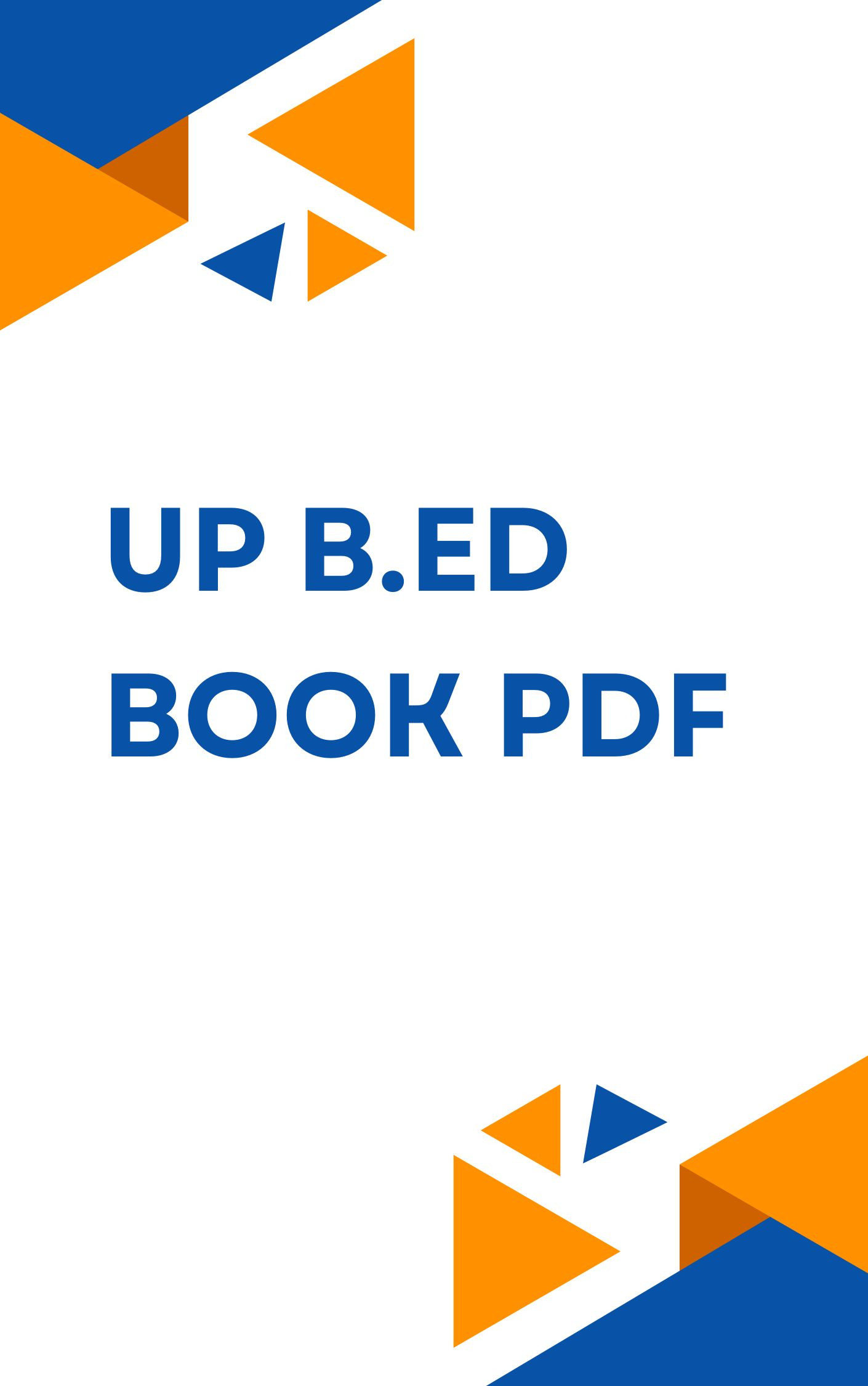 UP B.ED Book PDF (Download)