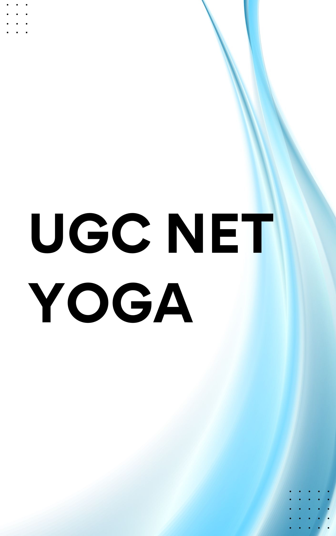 UGC NET Yoga Study Material PDF