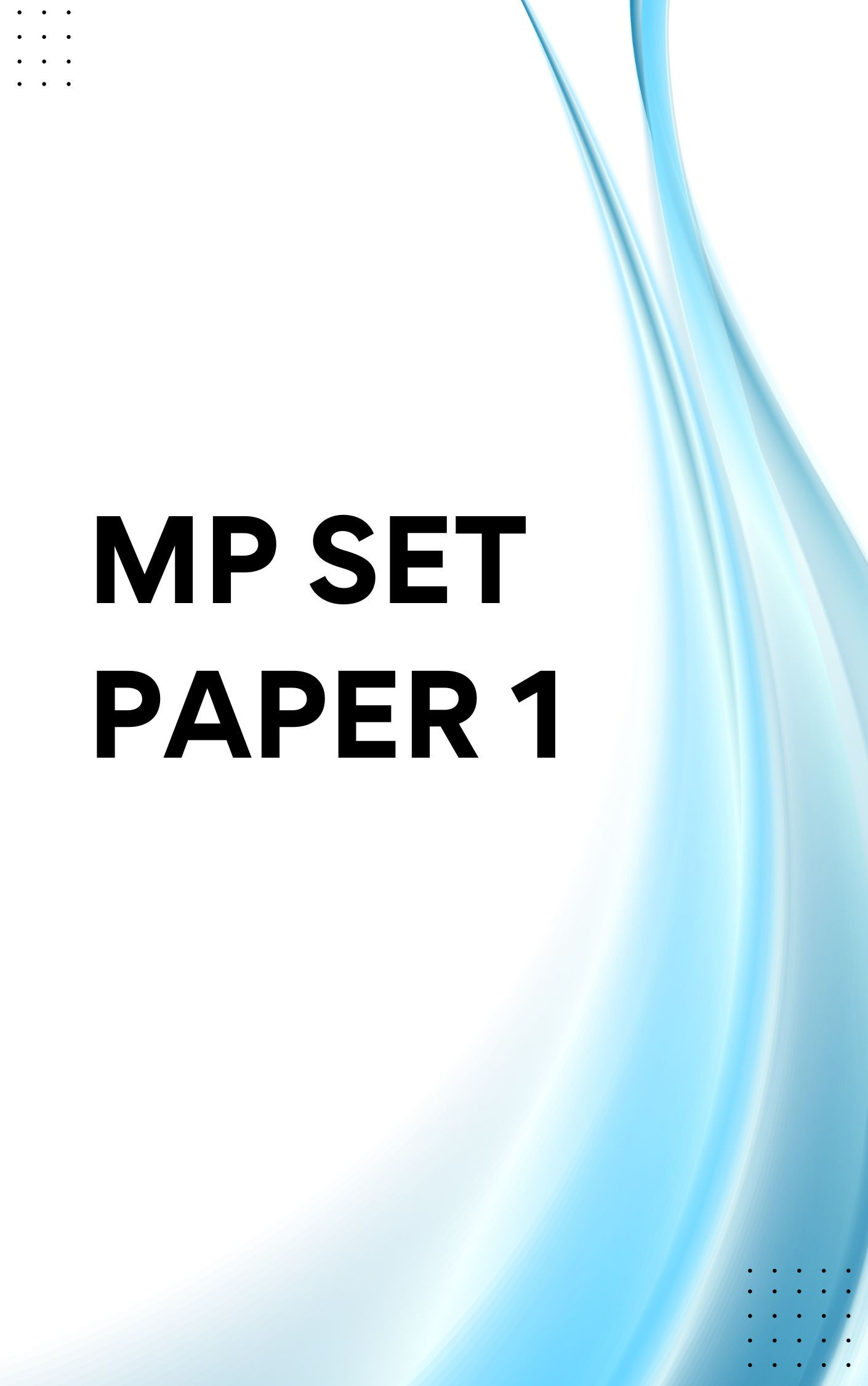 MP Set Paper 1 Book PDF