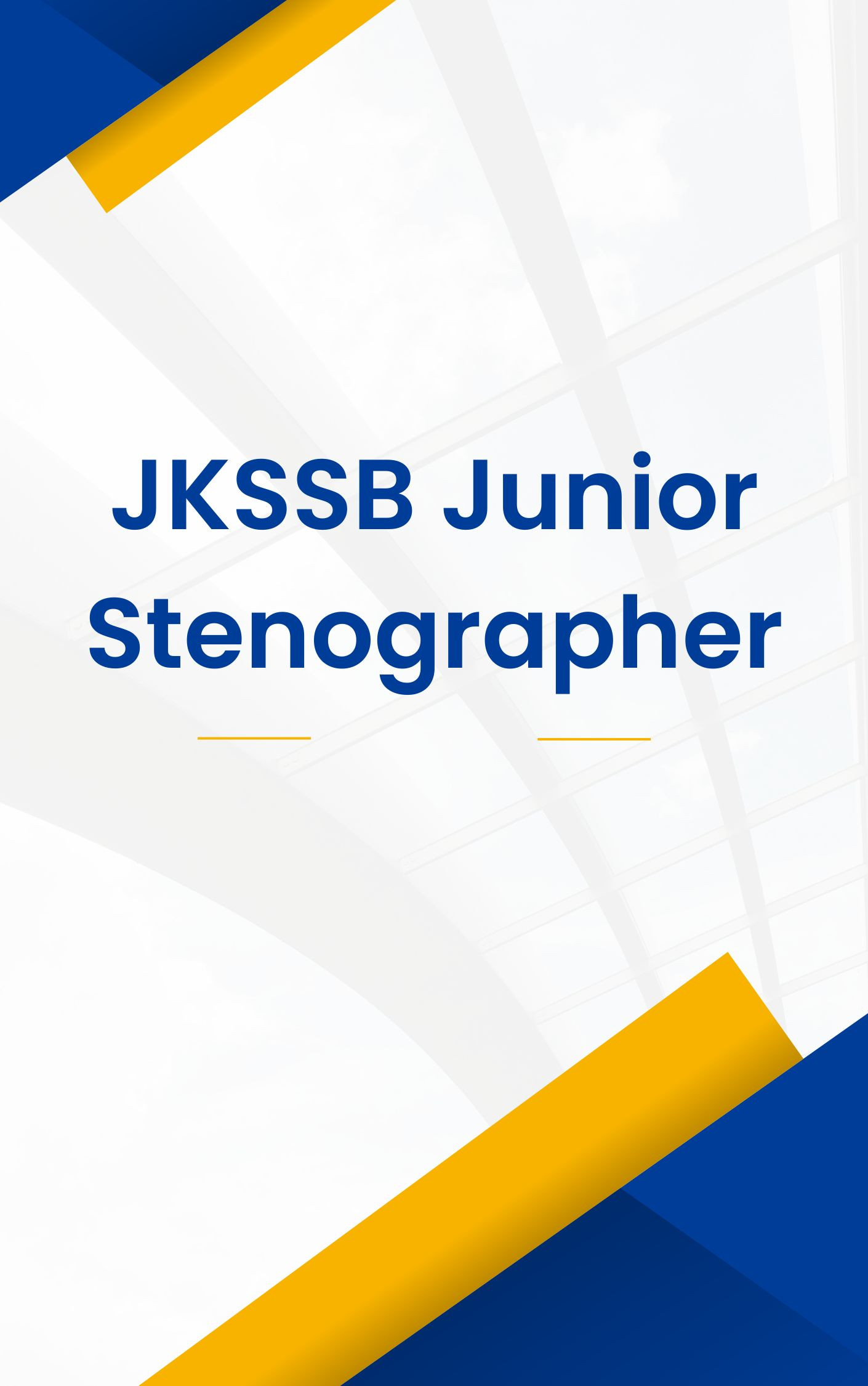 JKSSB Junior Stenographer Book PDF