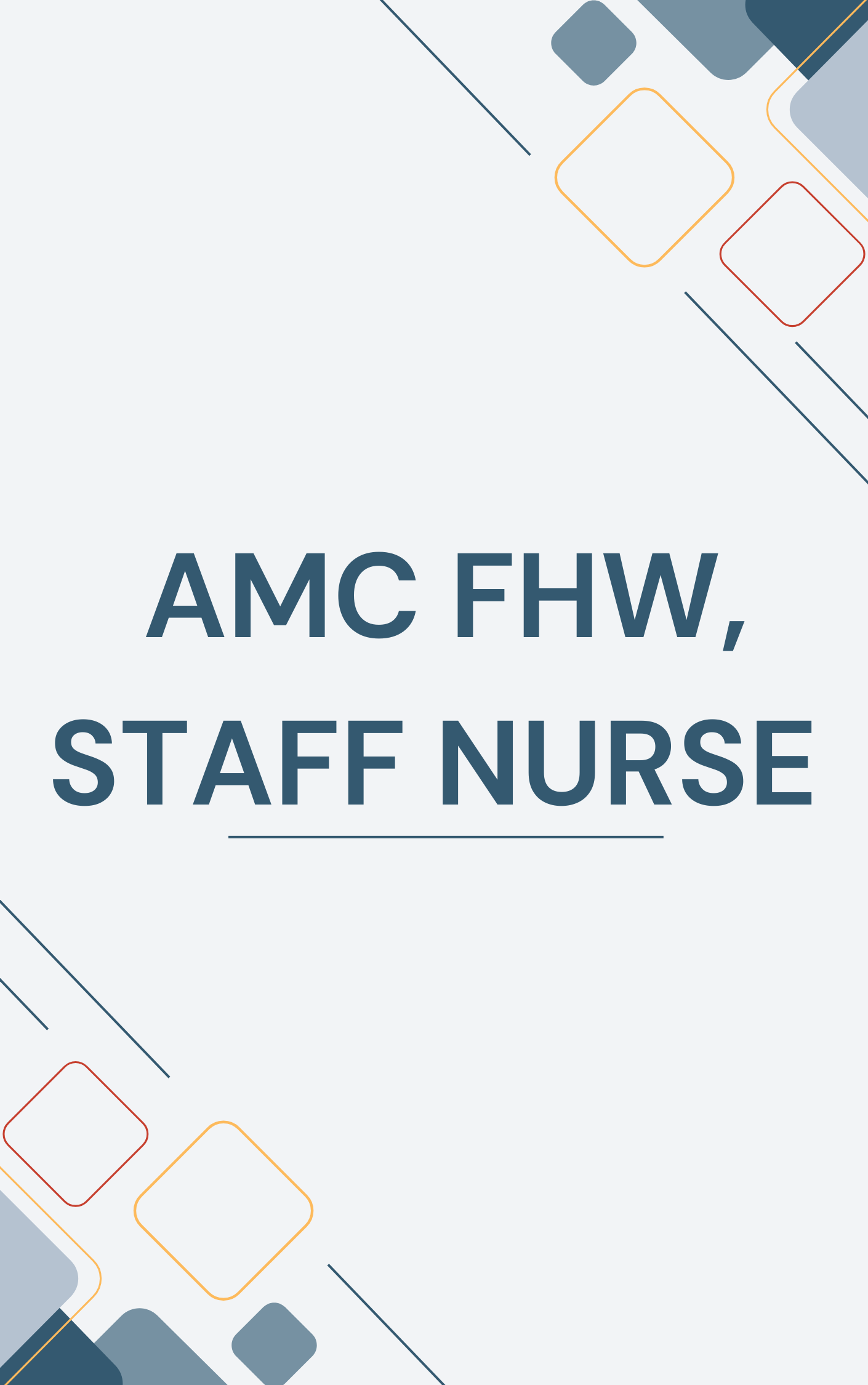 AMC FHW, Staff Nurse Mock test PDF