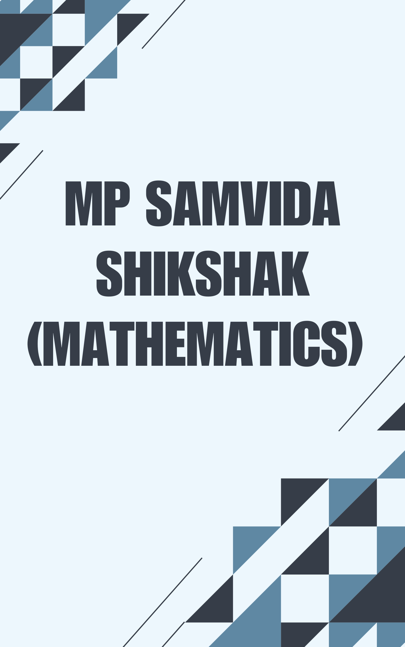 MP Samvida Shikshak Mathematics Mock Test PDF