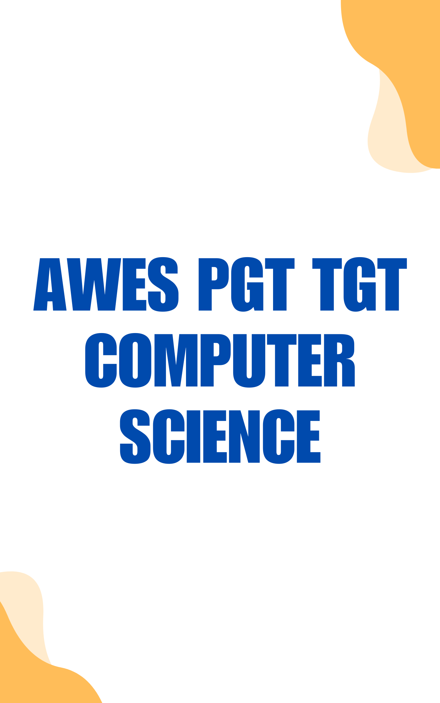 AWES PGT TGT Computer Science Book