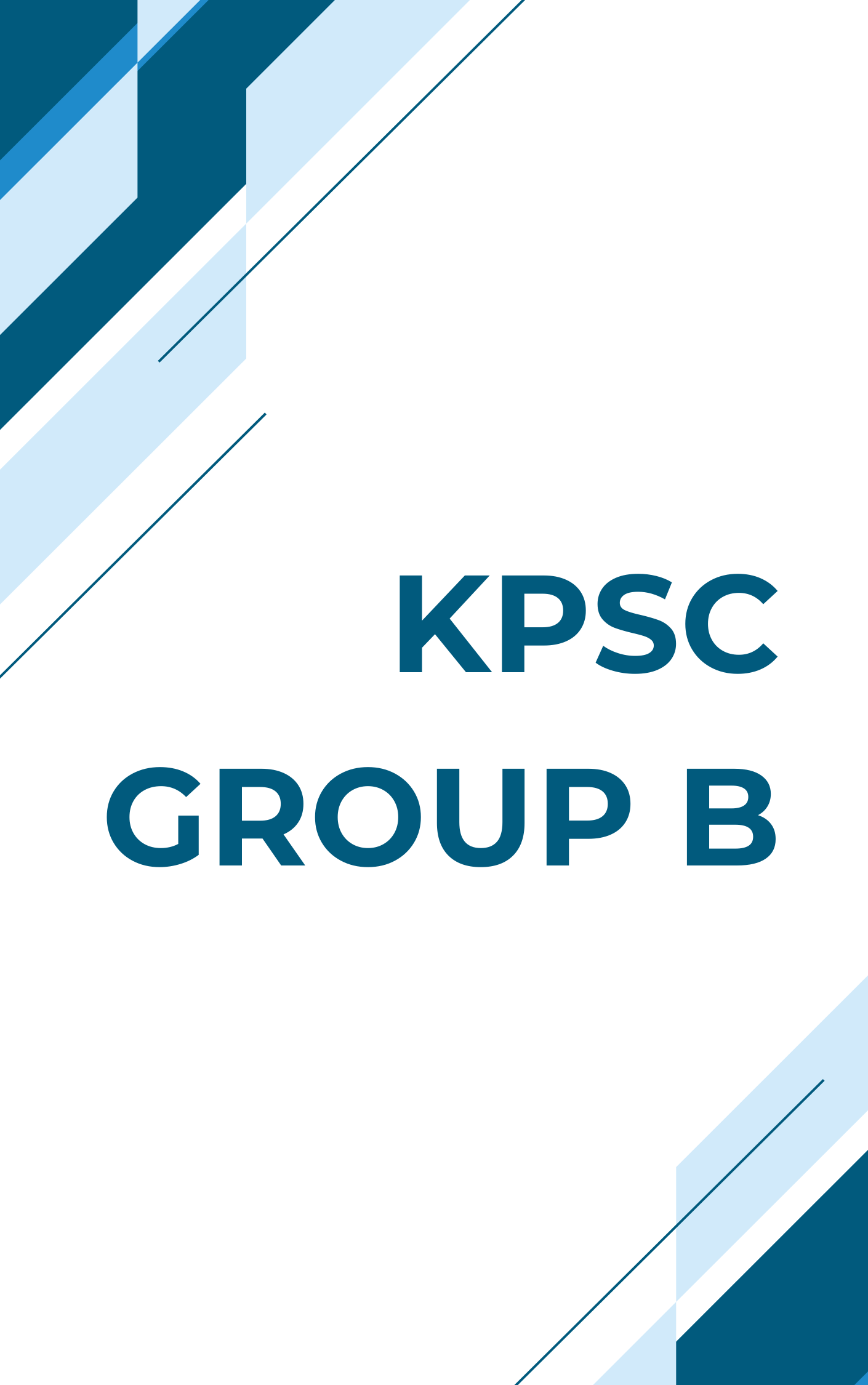 KPSC Group B Practice Set PDF