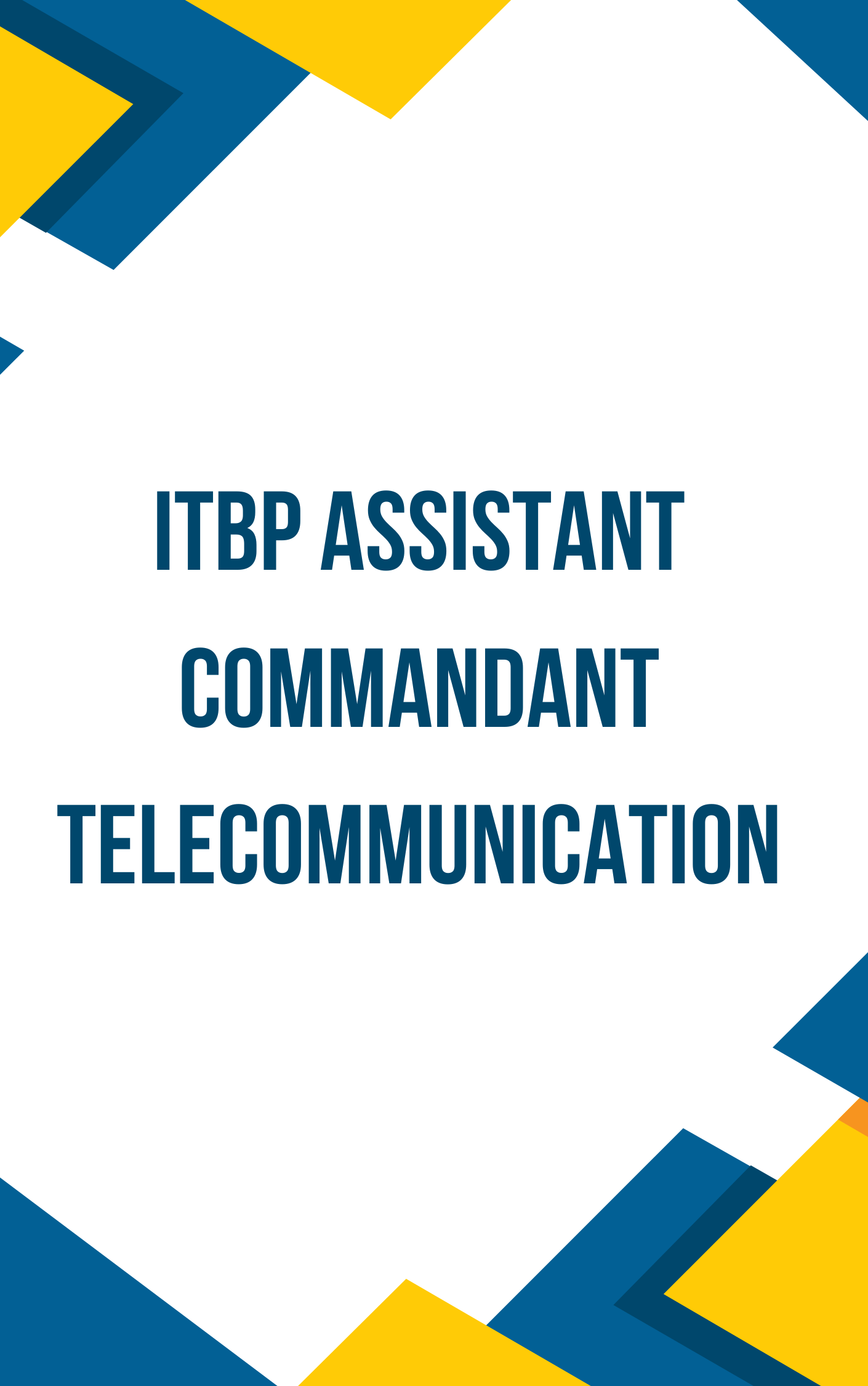 ITBP Assistant Commandant Telecom Books