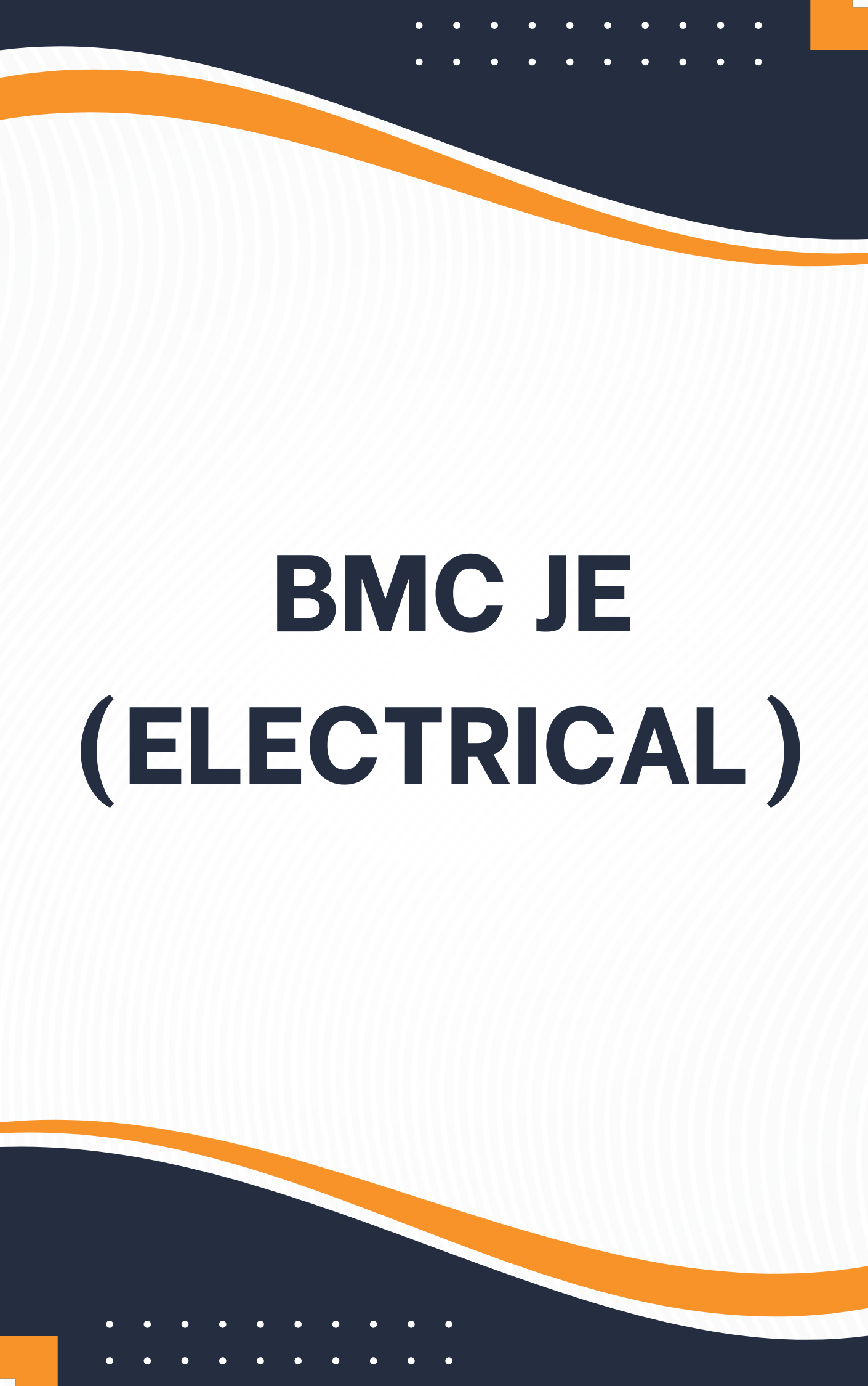BMC JE Electrical Question Paper PDF