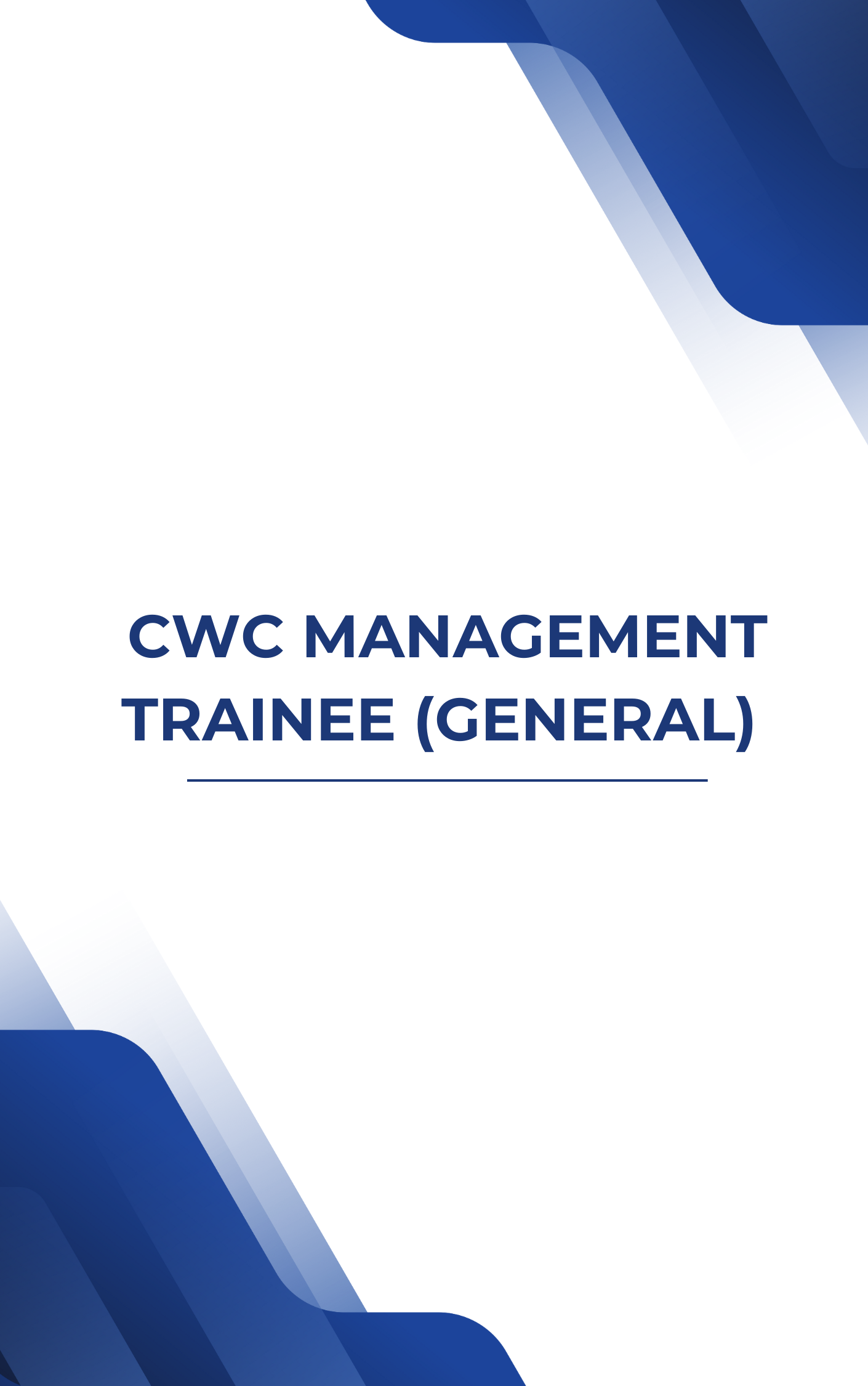 CWC Management Trainee Practice Set PDF