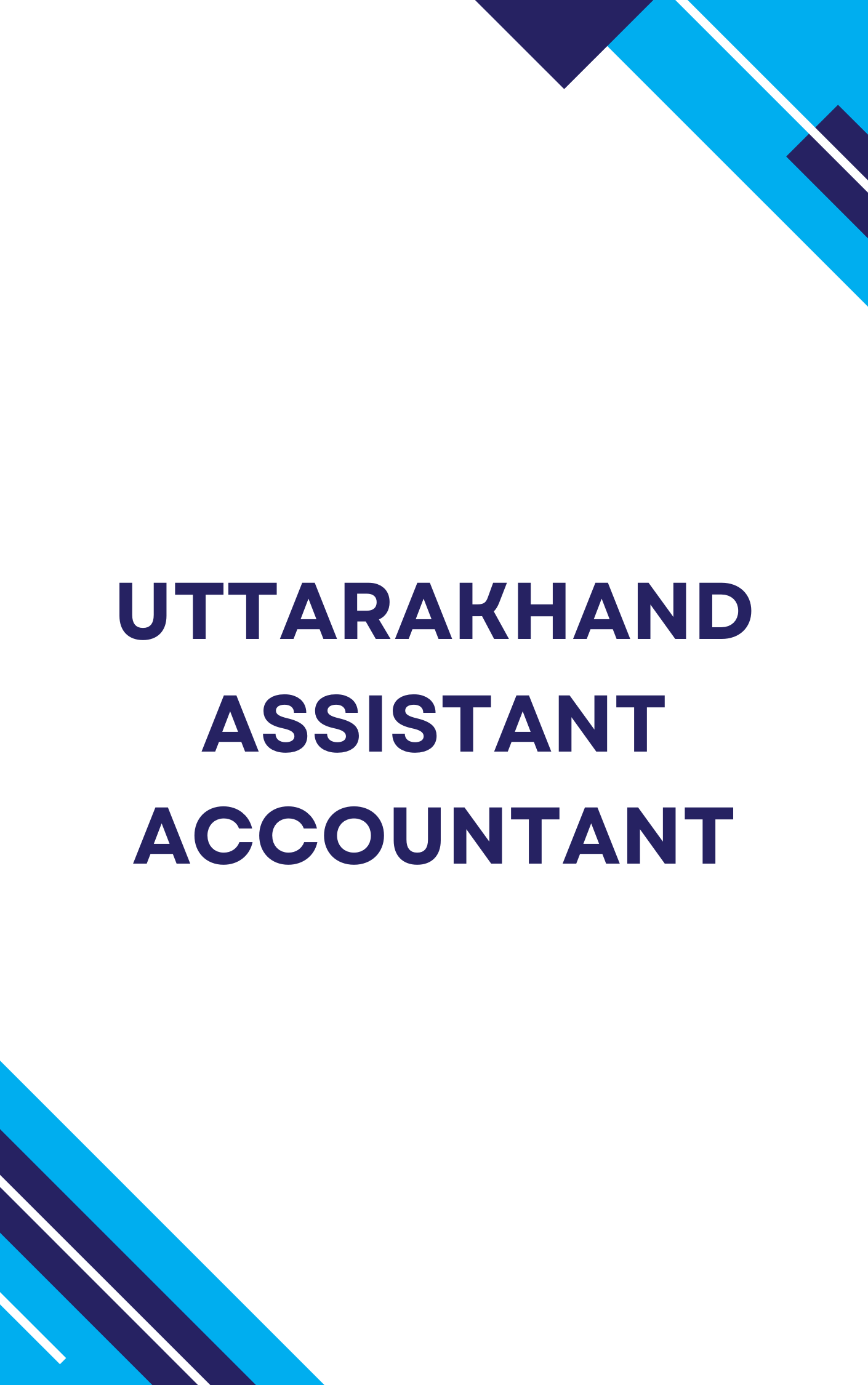 Uttarakhand Assistant Accountant Mock Test PDF