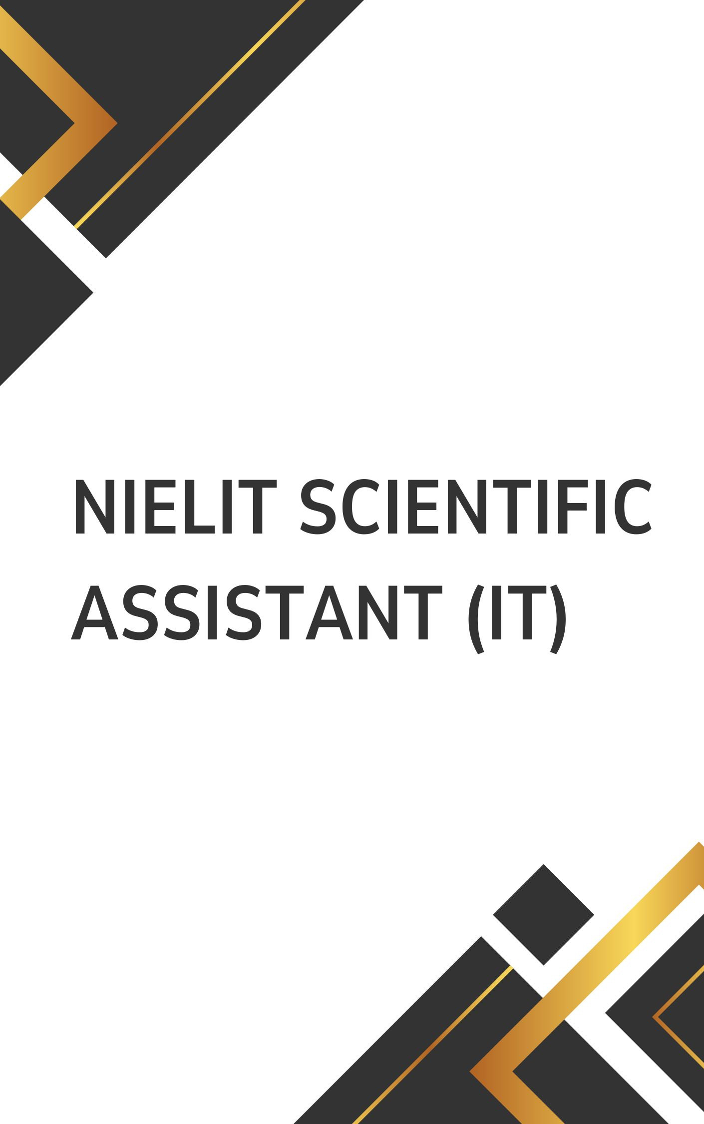 NIELIT Scientific Assistant IT Practice Set PDF