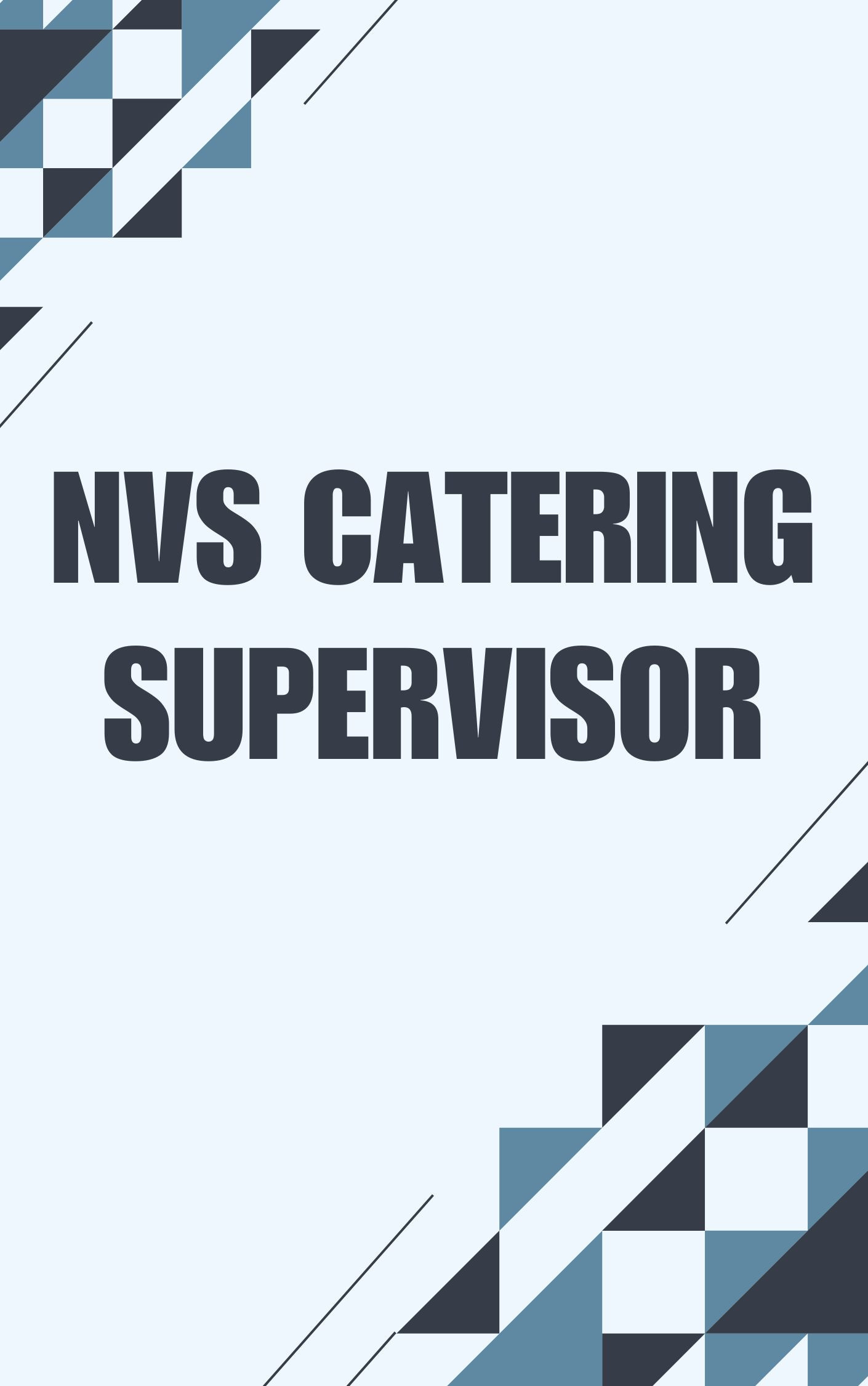 NVS Catering Supervisor Book PDF