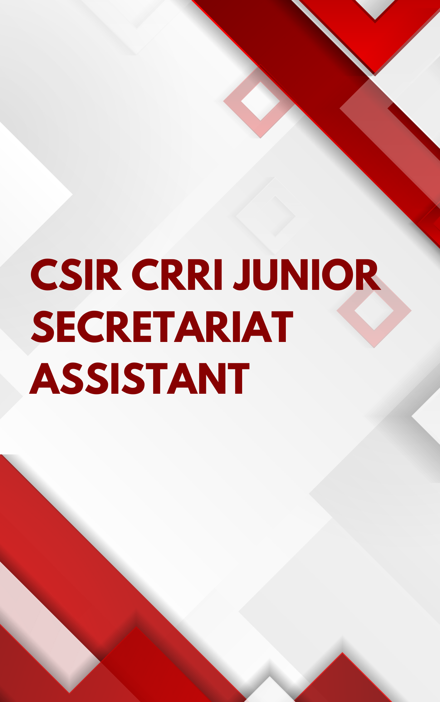 CSIR CRRI JSA Practice Set PDF