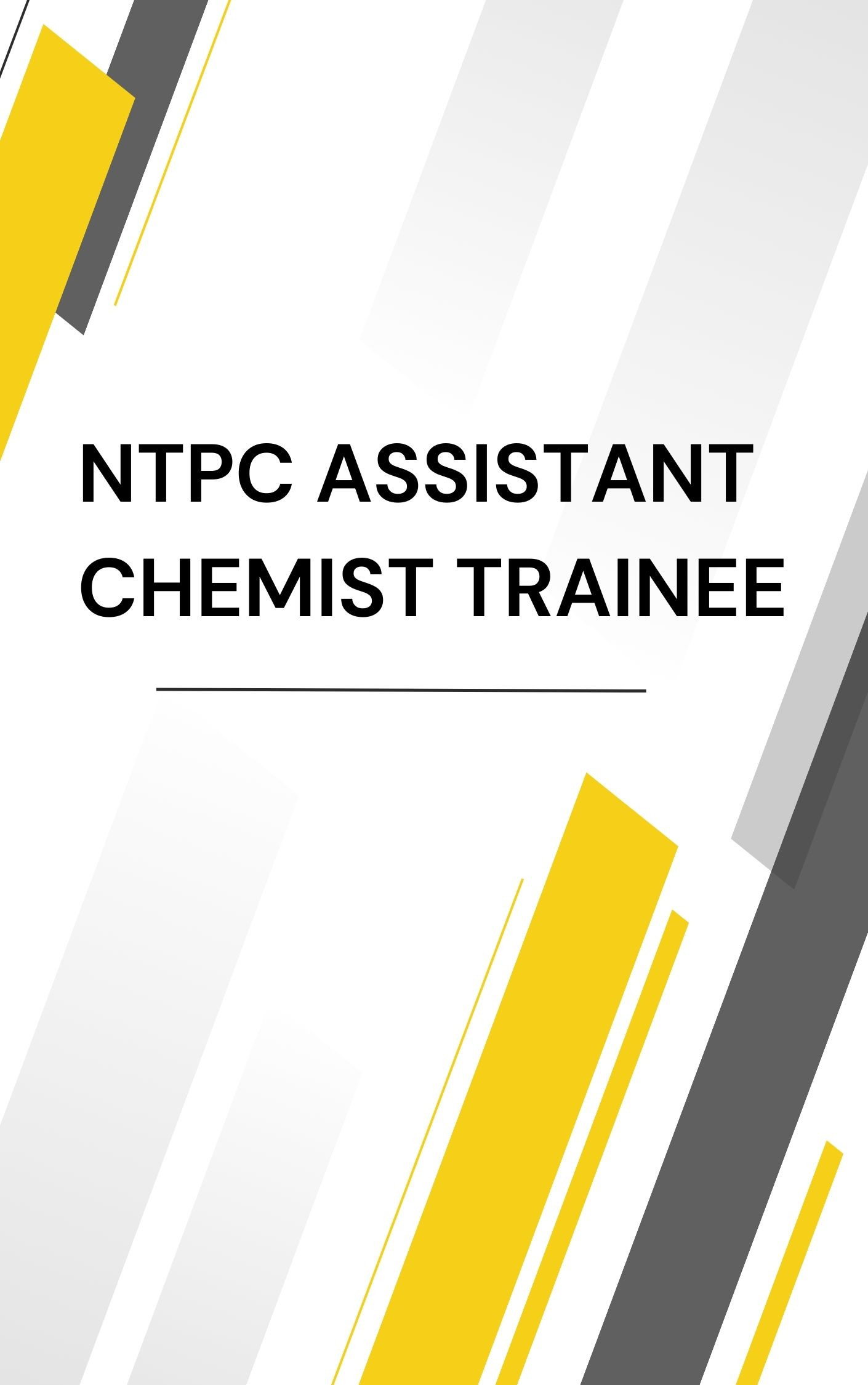 NTPC Assistant Chemist Trainee Best Books