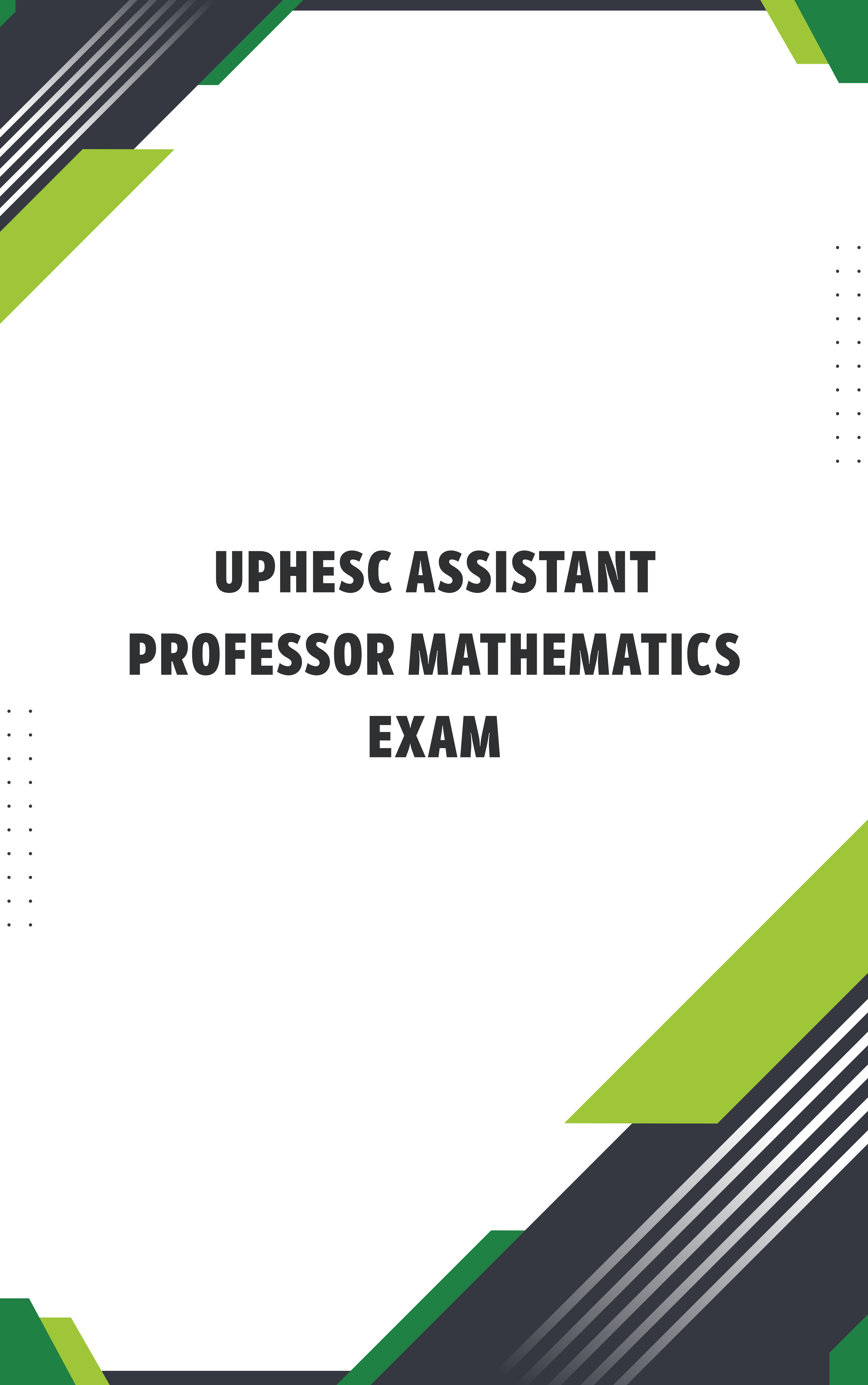 UPHESC Assistant Professor Mathematics Best Books