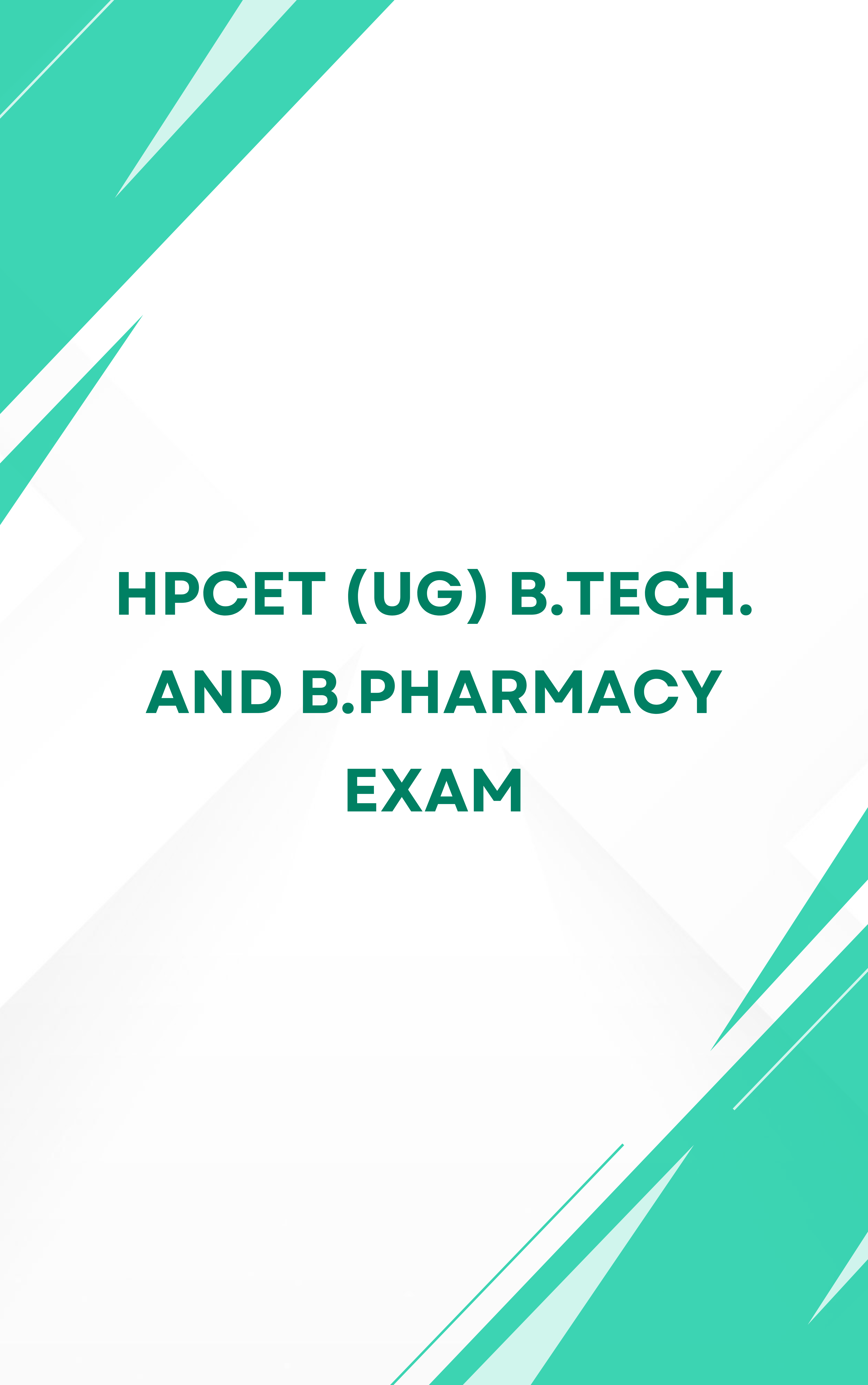 Best Books For HPCET (UG) B.Tech. and B.Pharmacy